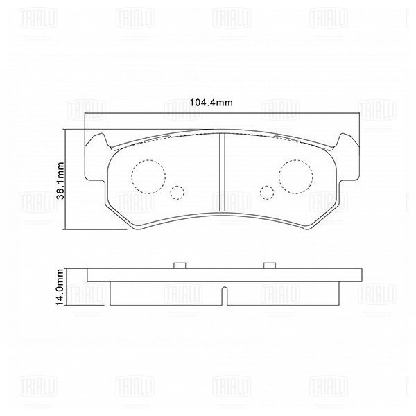 Колодки торм /м Chevrolet Lacetti (04-) диск зад (до 2007 г/в) (PF 4019) TRIALLI
