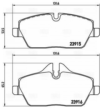 Колодки торм /м BMW 1 (E81/87) (04-)/Mini Cooper (06-) диск перед (с датчиком) (PF 4137) TRIALLI