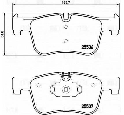 Колодки торм /м BMW 1 (F20) (11-)/3 (F30) (11-) диск перед т/с Ate (с датчиком) (PF 4140) TRIALLI