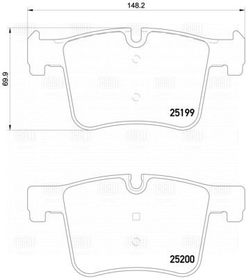 Колодки торм /м BMW 1 (F20) (11-)/3 (F30) (11-) диск перед т/с Bosch (с датчиком) (PF 4141) TRIALLI