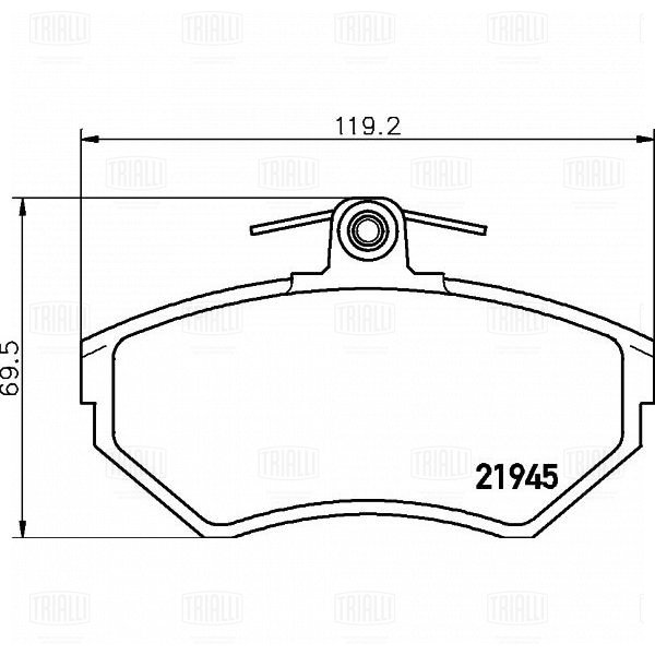 Колодки торм /м Audi A4 (B5) (94-) диск перед т/с TRW (PF 4163) TRIALLI