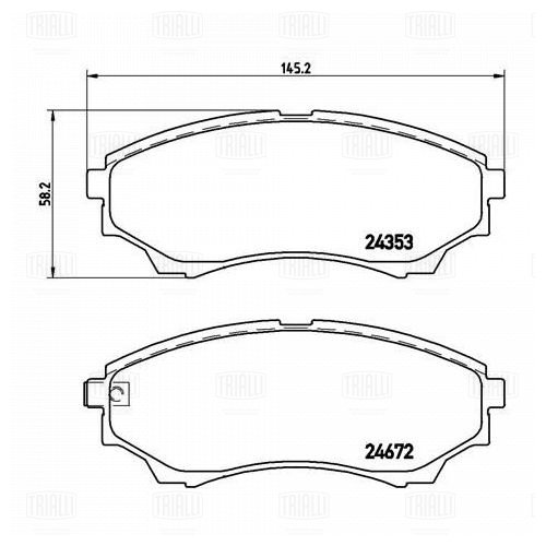 Колодки торм /м Mazda BT-50 (06-)/Ford Ranger (98-) диск перед (PF 4212) TRIALLI