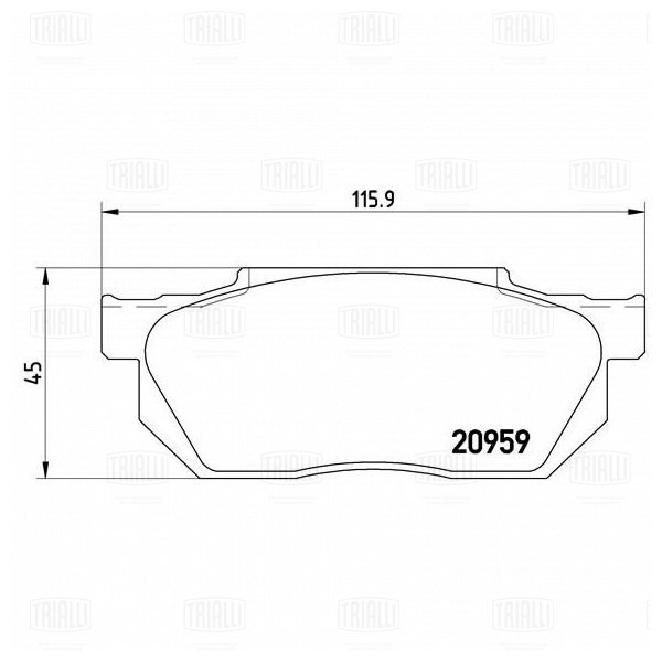 Колодки торм /м Honda Civic IV (87-)/Civic V (91-)/Fit (08-) диск перед (PF 4219) TRIALLI