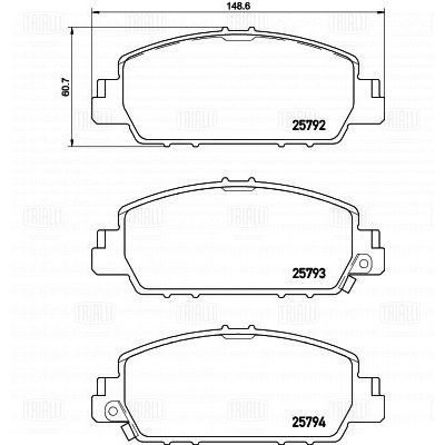 Колодки торм /м Honda Accord (12-) диск перед (PF 4229) TRIALLI