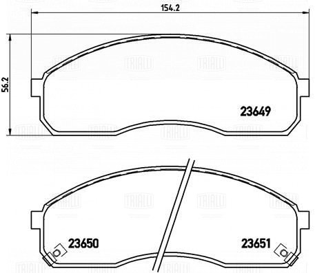 Колодки торм /м Kia Carnival (98-) диск перед (PF 4244) TRIALLI