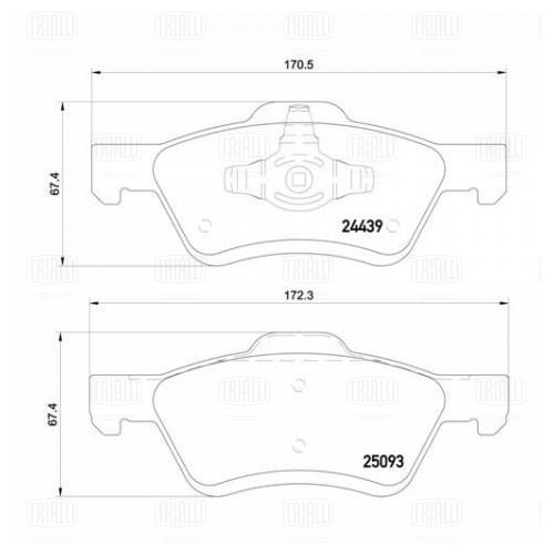 Колодки торм /м Mazda Tribute (00-)/Ford Maverick (01-) диск перед (PF 4266) TRIALLI