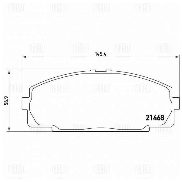 Колодки торм /м Toyota Hiace (82-)/(87-) диск перед (PF 4339) TRIALLI
