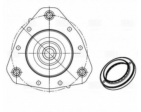 Опора амортизатора /м Ford Focus I (98-) (перед) (с подшип) (SA 1058) TRIALLI