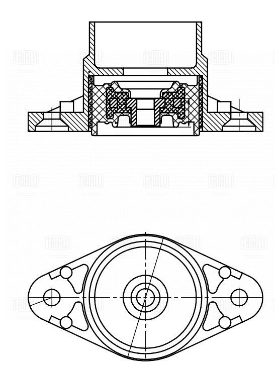 Опора амортизатора /м Audi A4 (04-)/A6 (04-) (задн) (SA 1860) TRIALLI